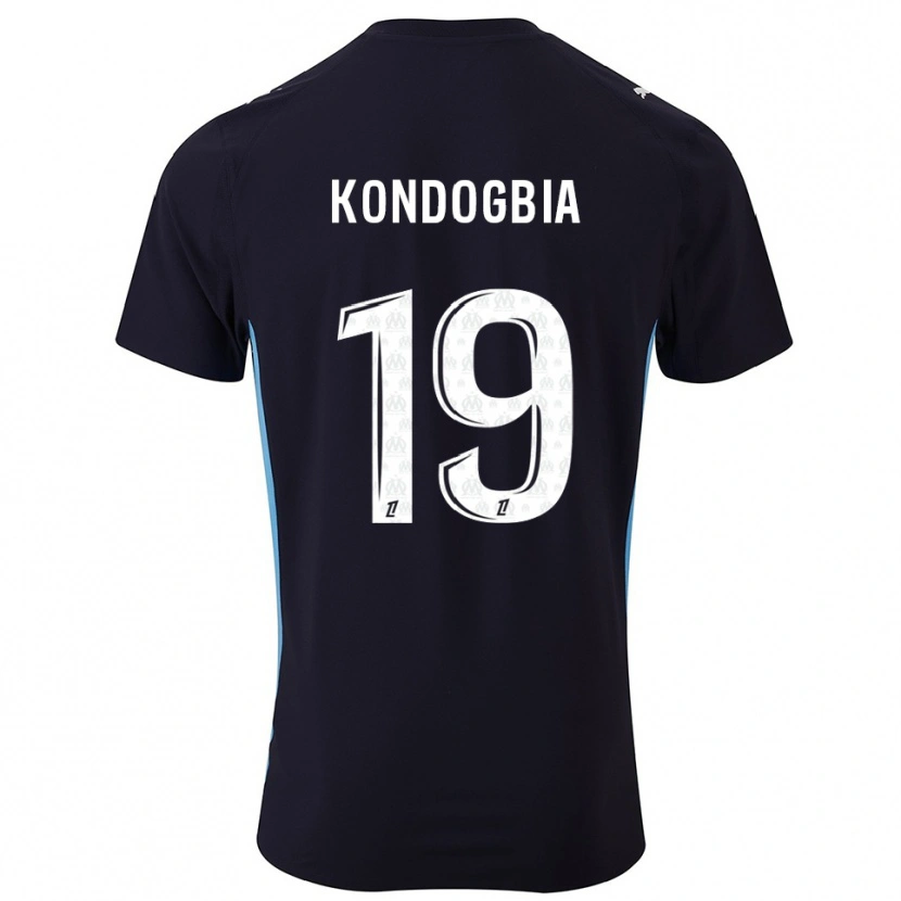 Danxen Pánské Geoffrey Kondogbia #19 Černá Nebesky Modrá Daleko Hráčské Dresy 2025/26 Dres
