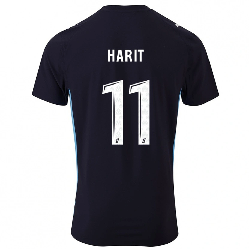 Danxen Pánské Amine Harit #11 Černá Nebesky Modrá Daleko Hráčské Dresy 2025/26 Dres