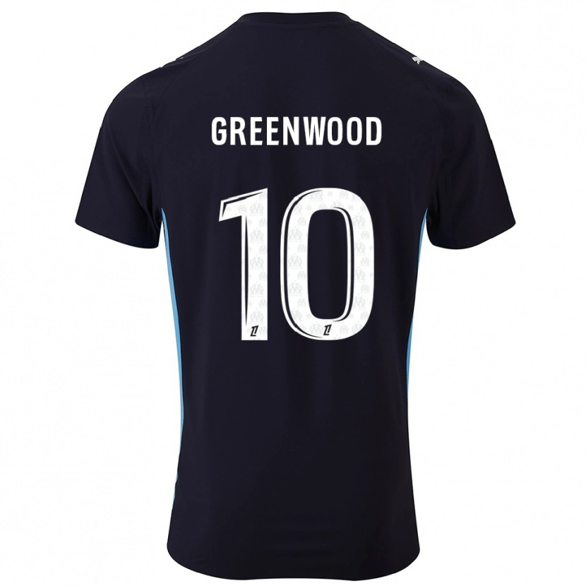 Danxen Pánské Mason Greenwood #10 Černá Nebesky Modrá Daleko Hráčské Dresy 2025/26 Dres