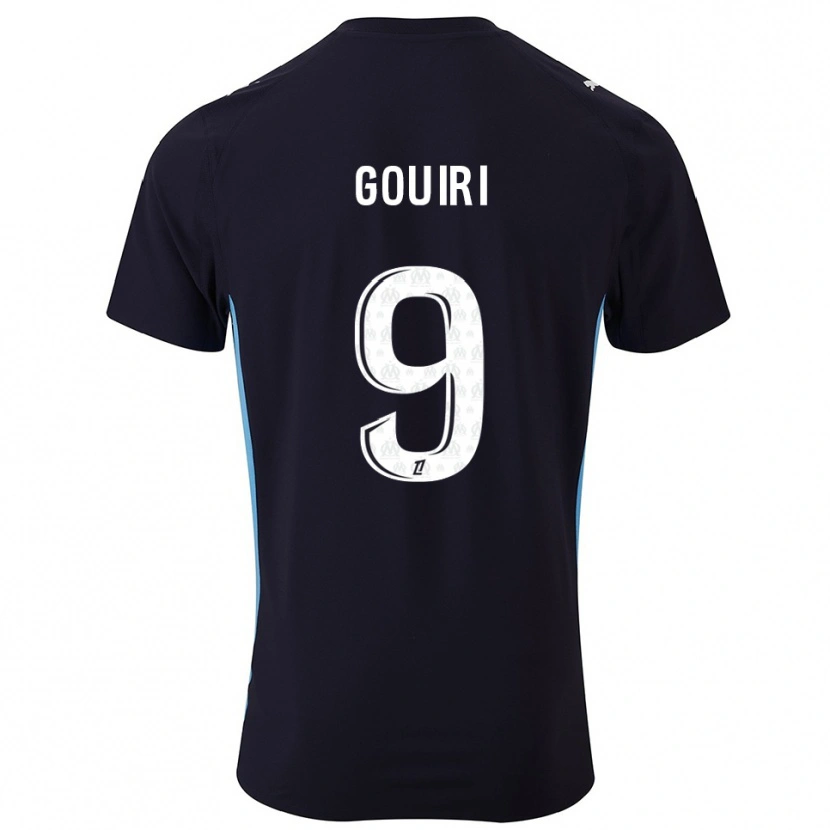 Danxen Pánské Amine Gouiri #9 Černá Nebesky Modrá Daleko Hráčské Dresy 2025/26 Dres