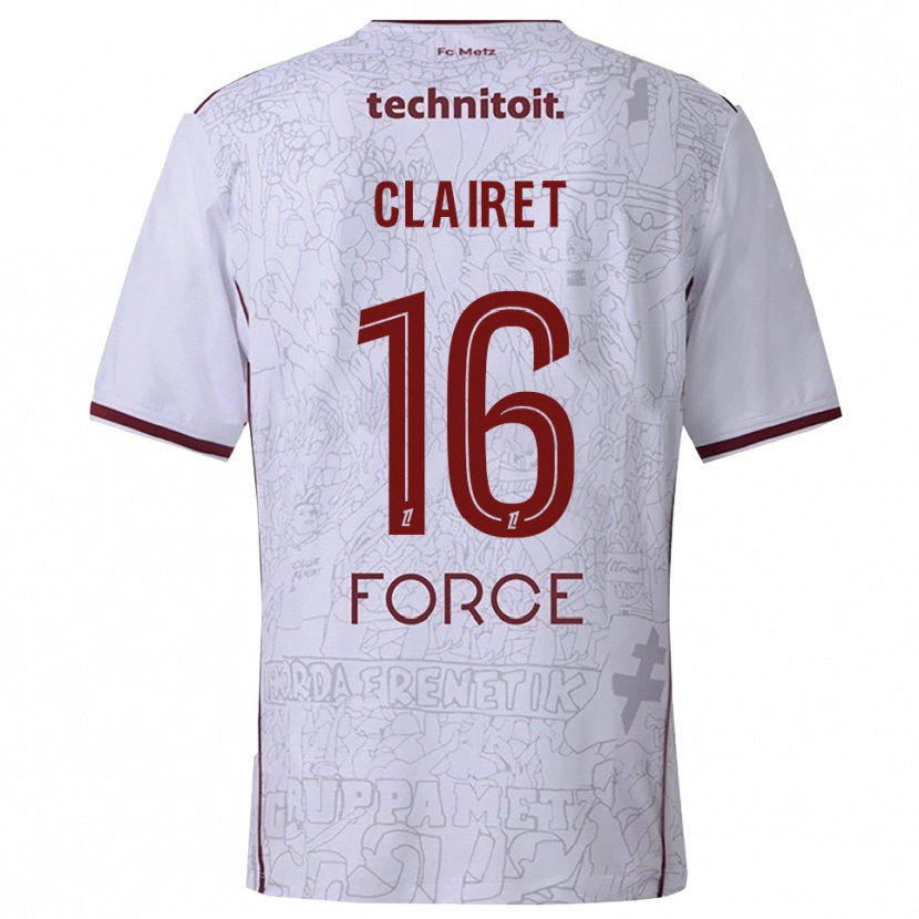 Danxen Pánské Duncan Clairet #16 Bílá Burgundská Daleko Hráčské Dresy 2025/26 Dres