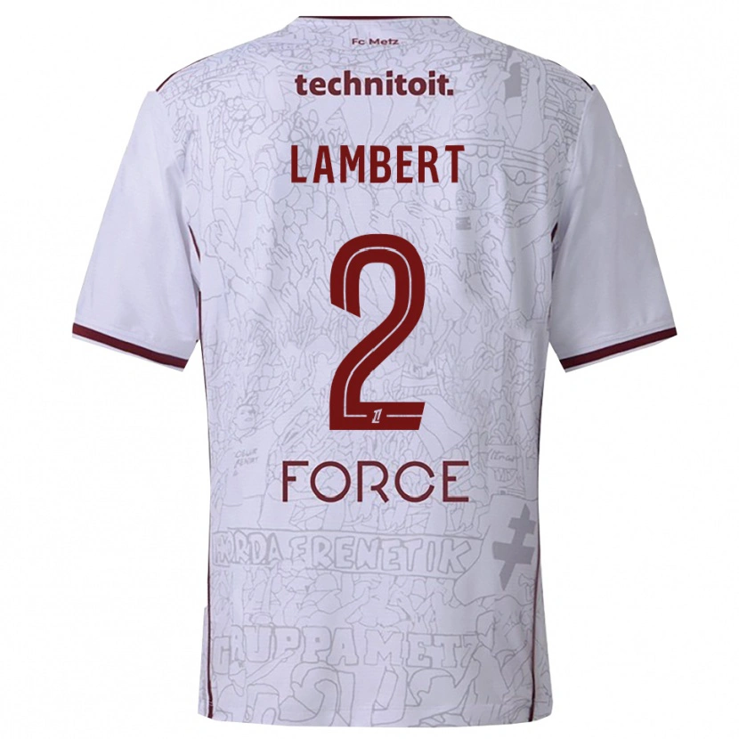 Danxen Pánské Anaïs Lambert #2 Bílá Burgundská Daleko Hráčské Dresy 2025/26 Dres