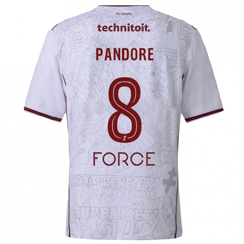 Danxen Pánské Jahyann Pandore #8 Bílá Burgundská Daleko Hráčské Dresy 2025/26 Dres