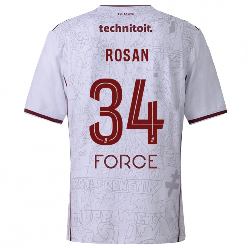 Danxen Pánské Kaylia Rosan #34 Bílá Burgundská Daleko Hráčské Dresy 2025/26 Dres