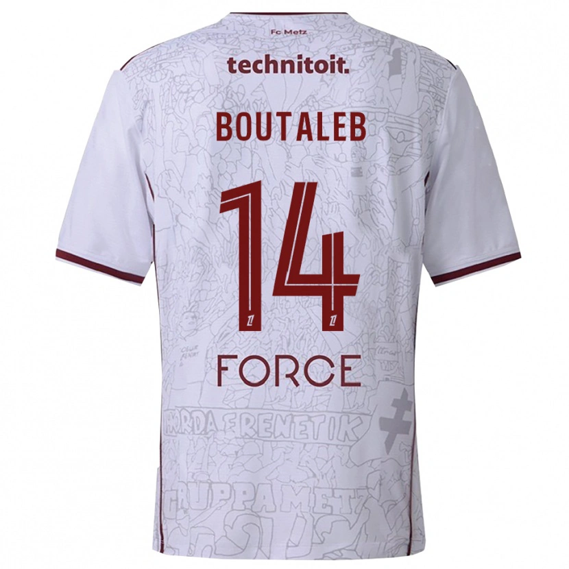 Danxen Pánské Inès Boutaleb #14 Bílá Burgundská Daleko Hráčské Dresy 2025/26 Dres