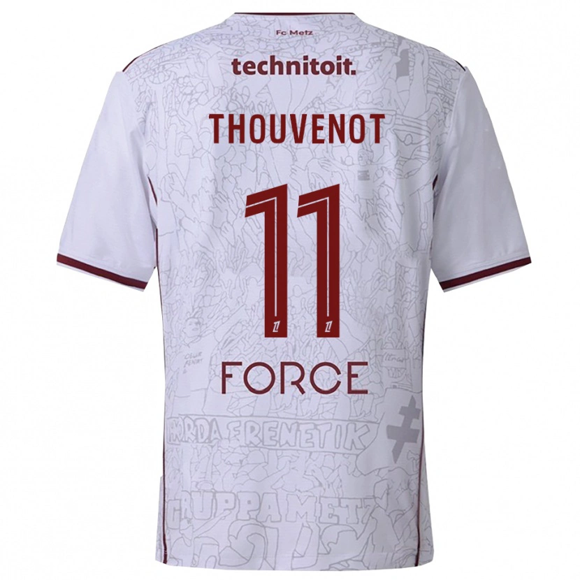 Danxen Pánské Jules Thouvenot #11 Bílá Burgundská Daleko Hráčské Dresy 2025/26 Dres