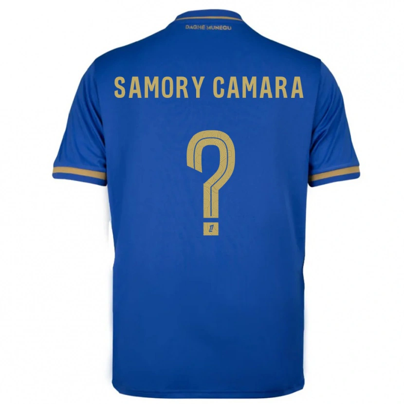 Danxen Pánské Verges Samory Camara #0 Modrá Zlatá Daleko Hráčské Dresy 2025/26 Dres