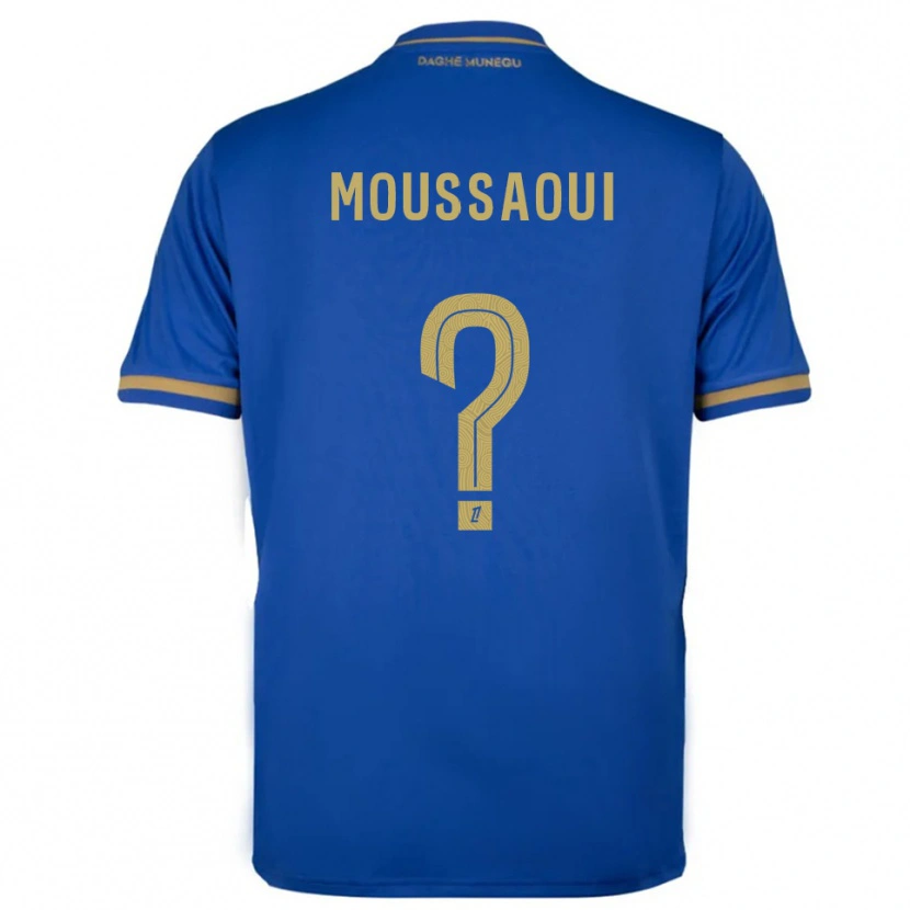 Danxen Pánské Wassim Moussaoui #0 Modrá Zlatá Daleko Hráčské Dresy 2025/26 Dres
