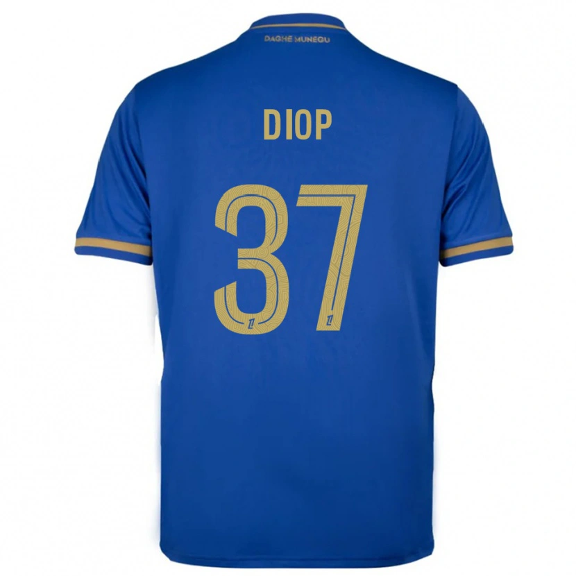 Danxen Pánské Edan Diop #37 Modrá Zlatá Daleko Hráčské Dresy 2025/26 Dres