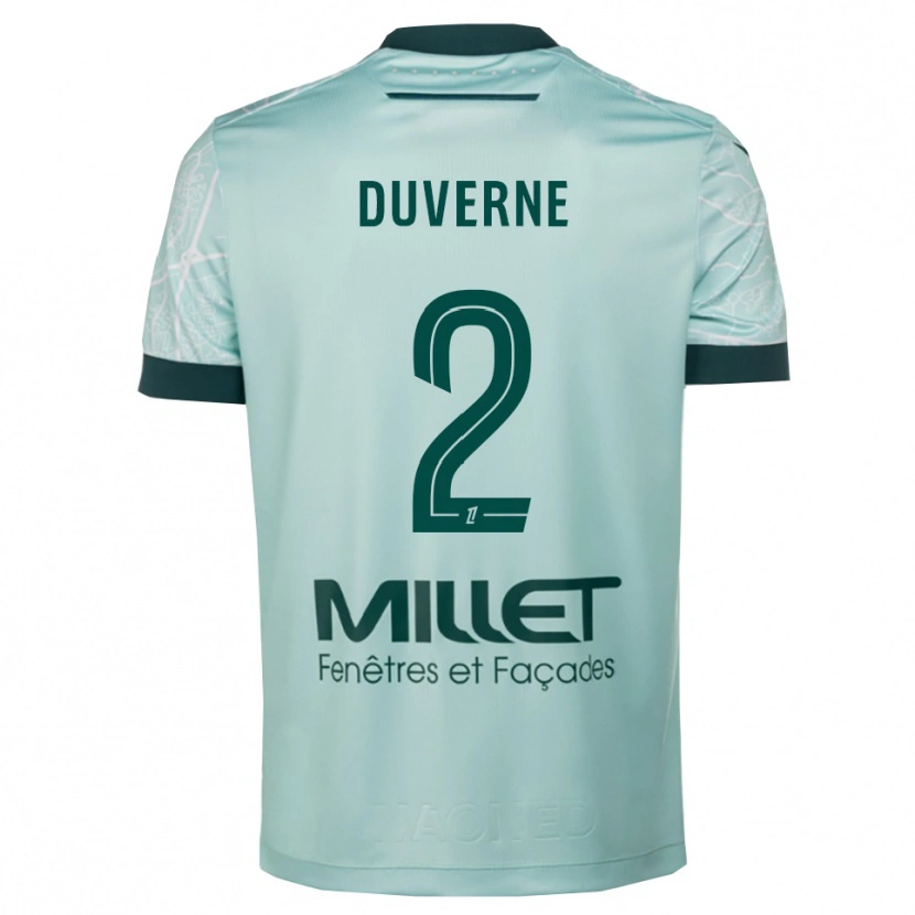 Danxen Pánské Jean-Kévin Duverne #2 Zelená Bílá Daleko Hráčské Dresy 2025/26 Dres