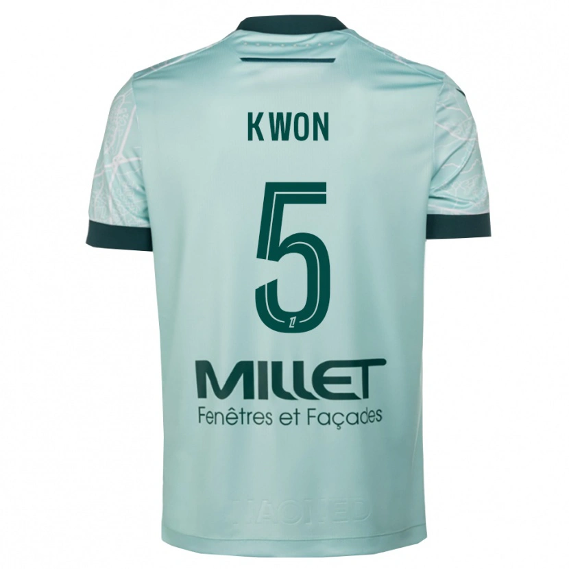 Danxen Pánské Hyeok-Kyu Kwon #5 Zelená Bílá Daleko Hráčské Dresy 2025/26 Dres