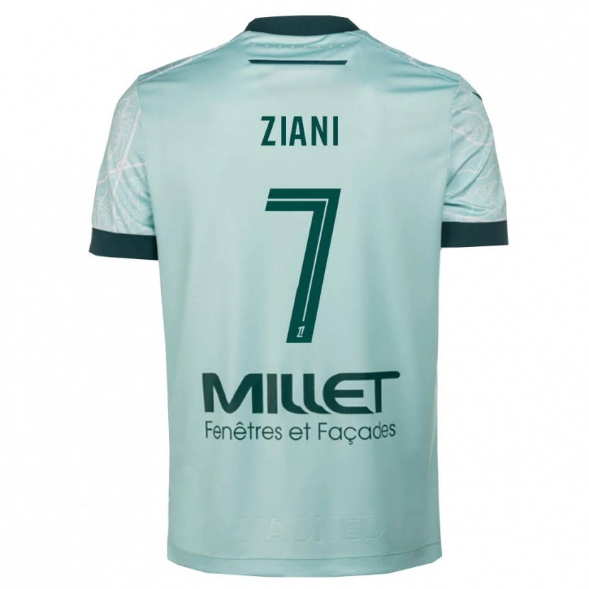 Danxen Pánské Sacha Ziani #7 Zelená Bílá Daleko Hráčské Dresy 2025/26 Dres