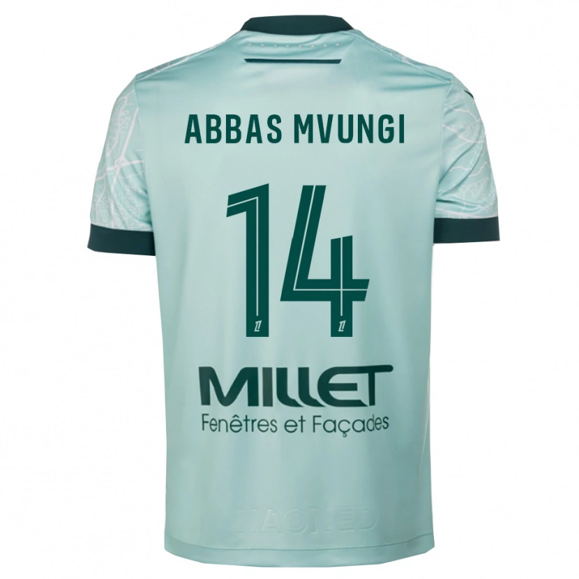 Danxen Pánské Omar Abbas Mvungi #14 Zelená Bílá Daleko Hráčské Dresy 2025/26 Dres
