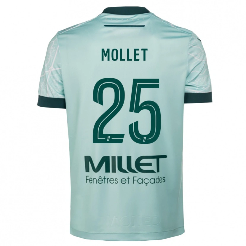 Danxen Pánské Florent Mollet #25 Zelená Bílá Daleko Hráčské Dresy 2025/26 Dres