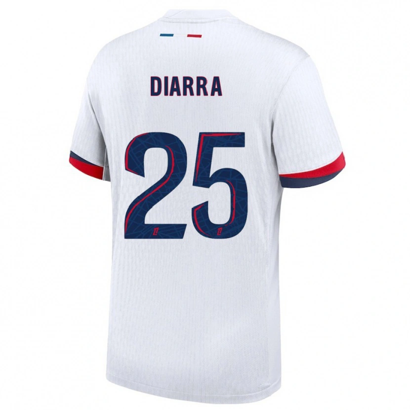 Danxen Pánské Agueissa Diarra #25 Bílá Červená Daleko Hráčské Dresy 2025/26 Dres