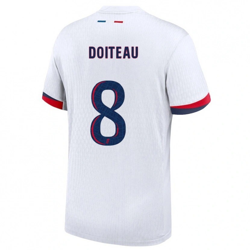 Danxen Pánské Benoit Doiteau #8 Bílá Červená Daleko Hráčské Dresy 2025/26 Dres