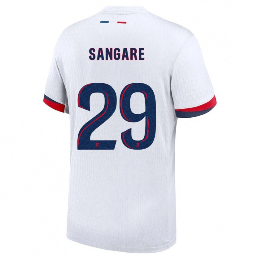 Danxen Pánské Hawa Sangare #29 Bílá Červená Daleko Hráčské Dresy 2025/26 Dres