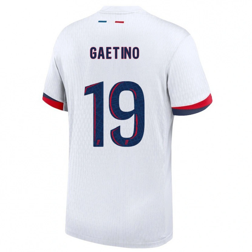 Danxen Pánské Eva Gaetino #19 Bílá Červená Daleko Hráčské Dresy 2025/26 Dres