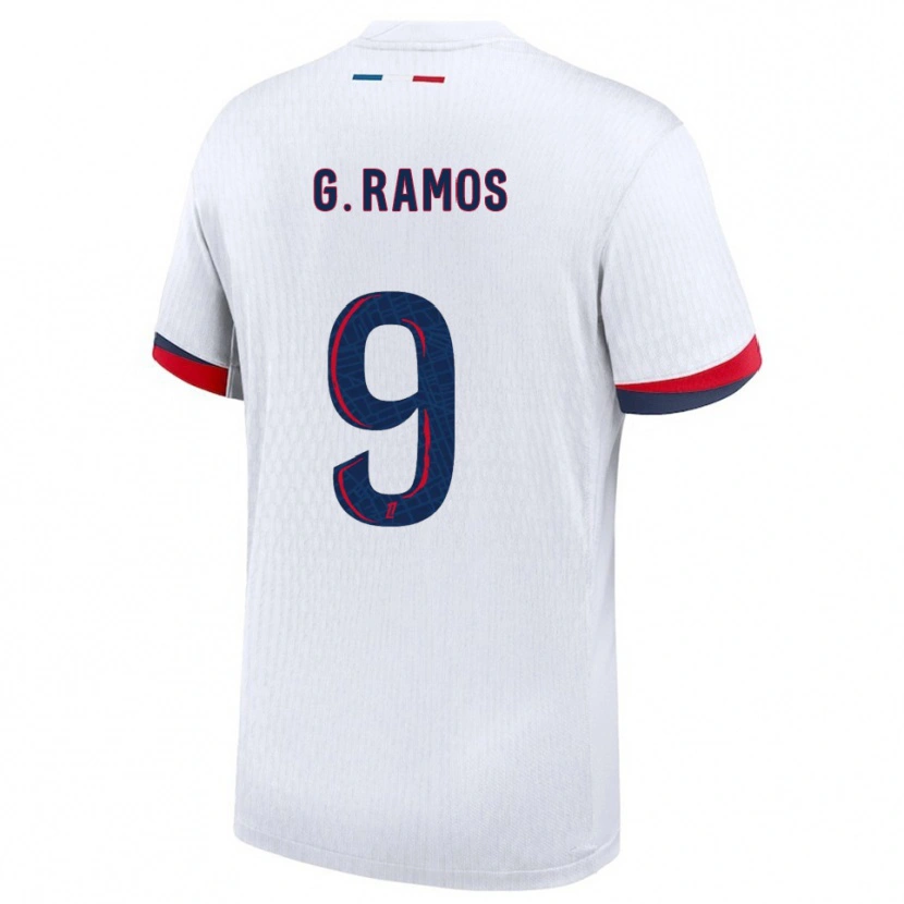 Danxen Pánské Gonçalo Ramos #9 Bílá Červená Daleko Hráčské Dresy 2025/26 Dres