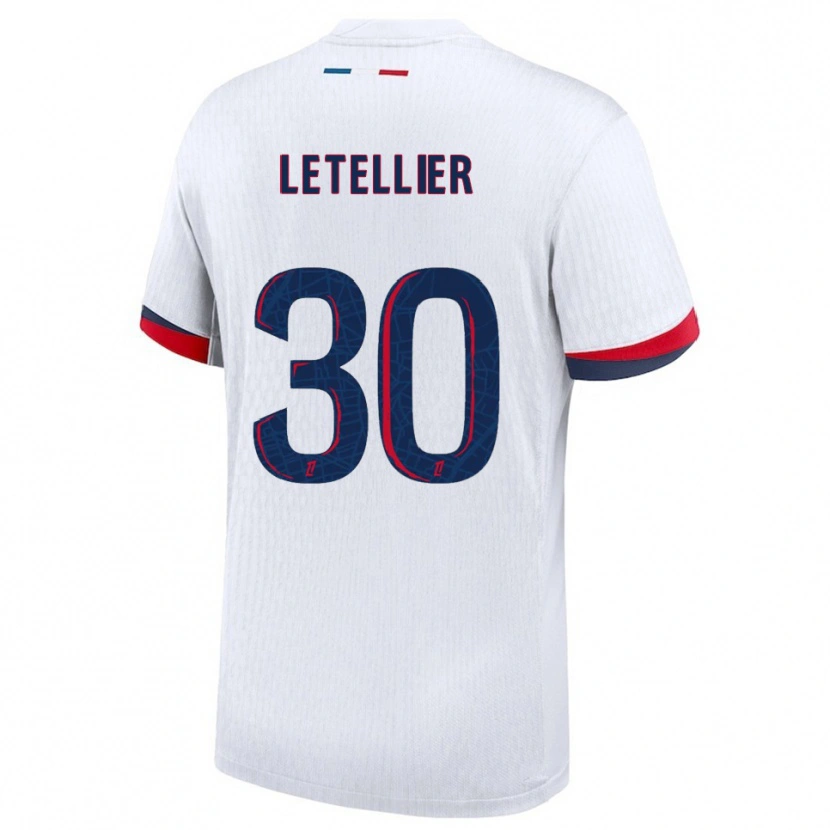 Danxen Pánské Alexandre Letellier #30 Bílá Červená Daleko Hráčské Dresy 2025/26 Dres
