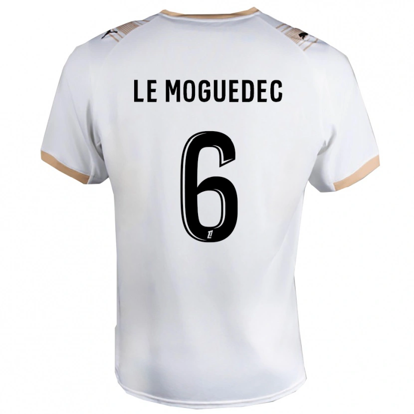 Danxen Pánské Anaële Le Moguédec #6 Bílá Černá Daleko Hráčské Dresy 2025/26 Dres