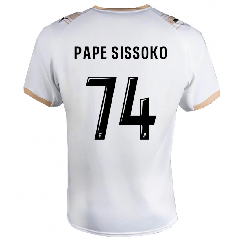 Danxen Pánské Niama Pape Sissoko #74 Bílá Černá Daleko Hráčské Dresy 2025/26 Dres