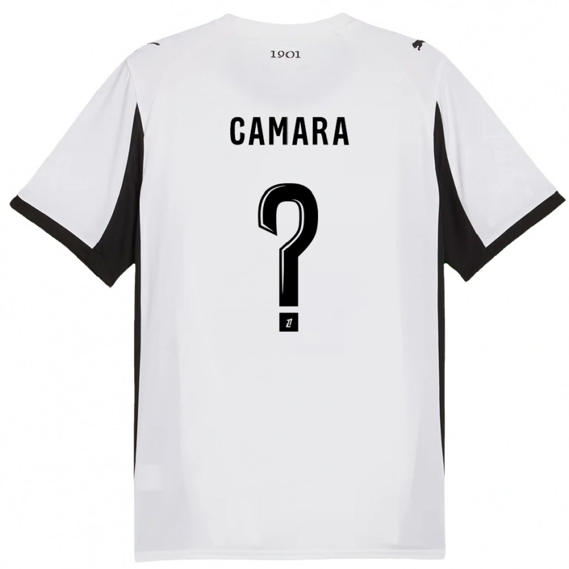 Danxen Pánské Yaya Camara #0 Bílá Černá Daleko Hráčské Dresy 2025/26 Dres