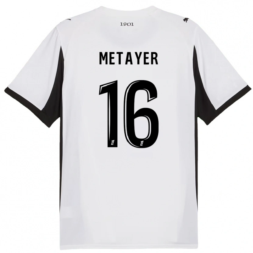 Danxen Pánské Maxence Metayer #16 Bílá Černá Daleko Hráčské Dresy 2025/26 Dres