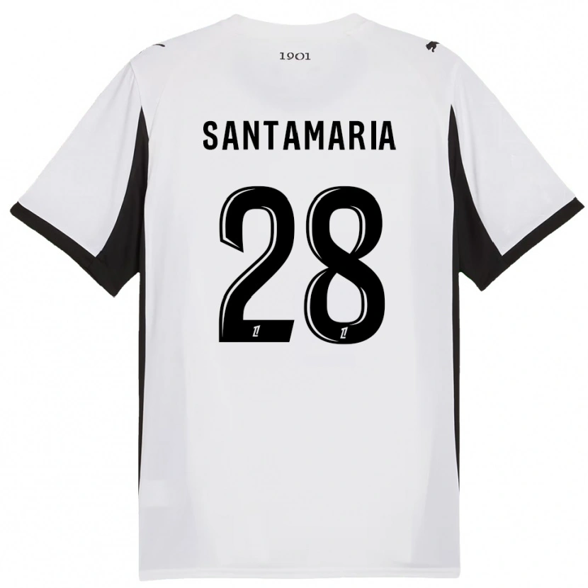 Danxen Pánské Baptiste Santamaria #28 Bílá Černá Daleko Hráčské Dresy 2025/26 Dres
