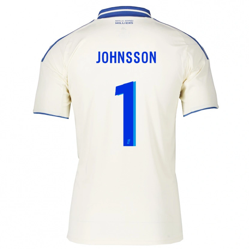 Danxen Pánské Karl-Johan Johnsson #1 Šampaňská Modrá Daleko Hráčské Dresy 2025/26 Dres