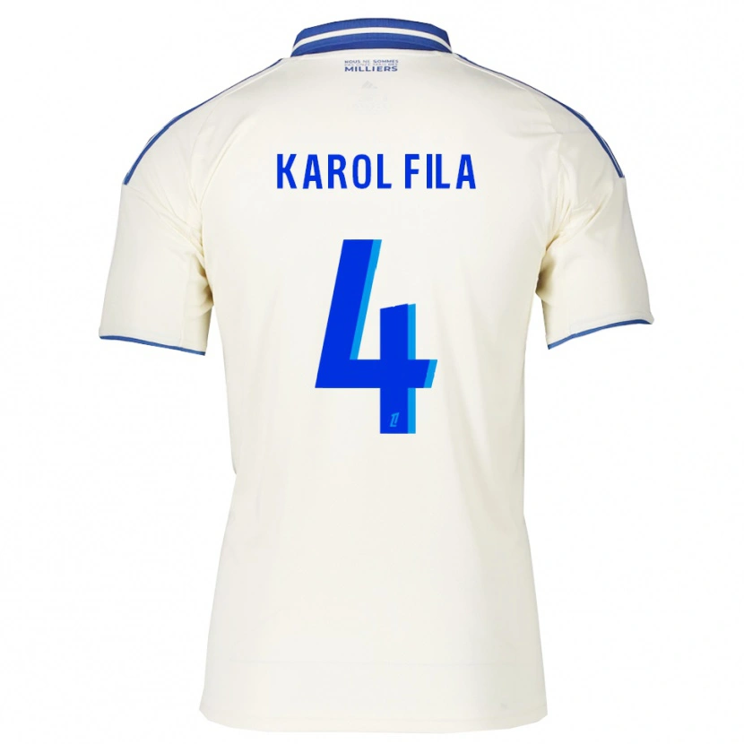 Danxen Pánské Karol Fila #4 Šampaňská Modrá Daleko Hráčské Dresy 2025/26 Dres