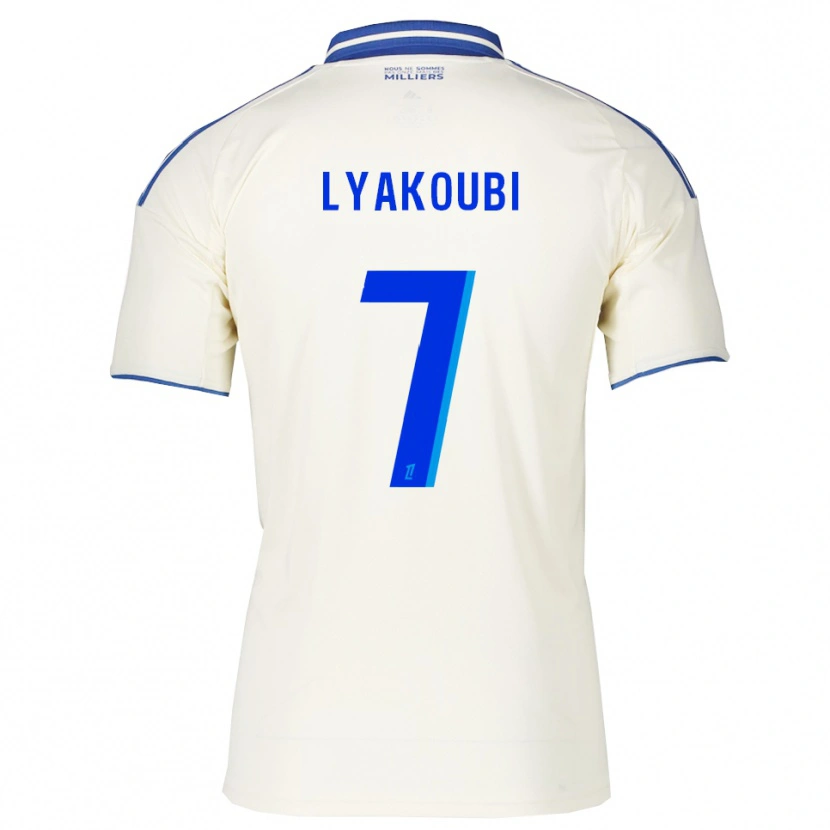 Danxen Pánské Oussama Lyakoubi #7 Šampaňská Modrá Daleko Hráčské Dresy 2025/26 Dres