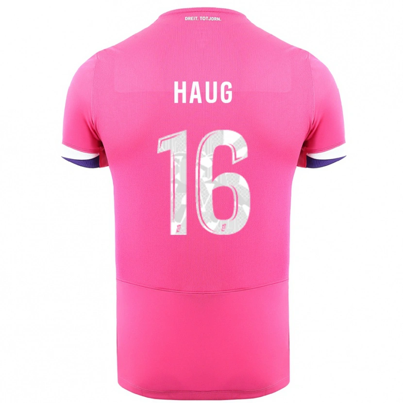 Danxen Pánské Kjetil Haug #16 Růžová Bílá Daleko Hráčské Dresy 2025/26 Dres