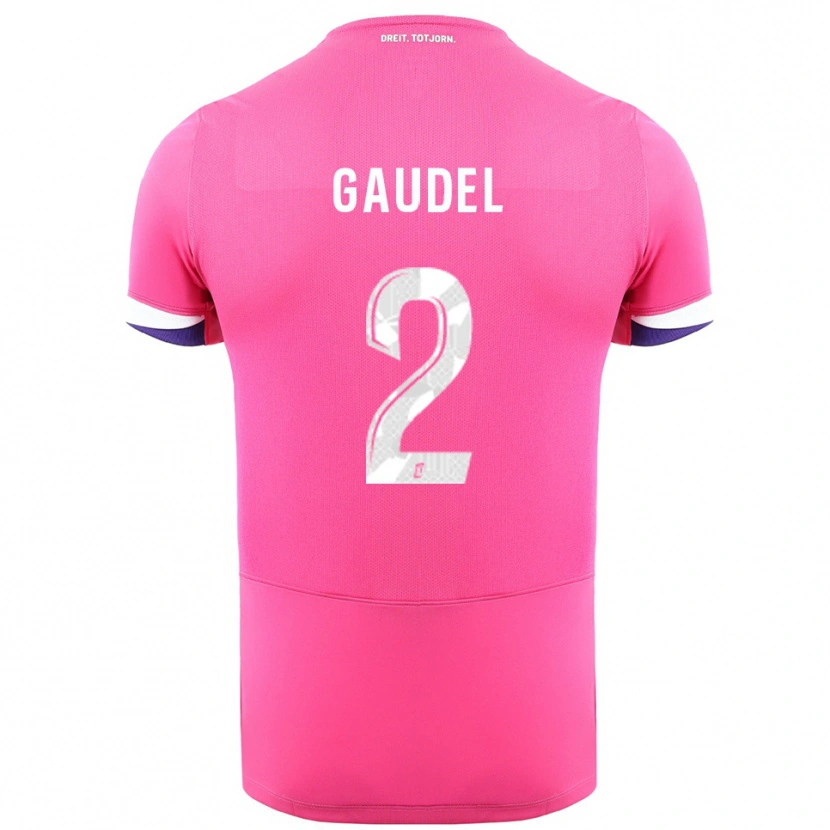 Danxen Pánské Raphaël Gaudel #2 Růžová Bílá Daleko Hráčské Dresy 2025/26 Dres