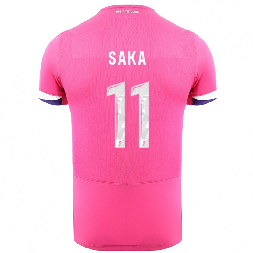 Danxen Pánské Mathis Saka #11 Růžová Bílá Daleko Hráčské Dresy 2025/26 Dres