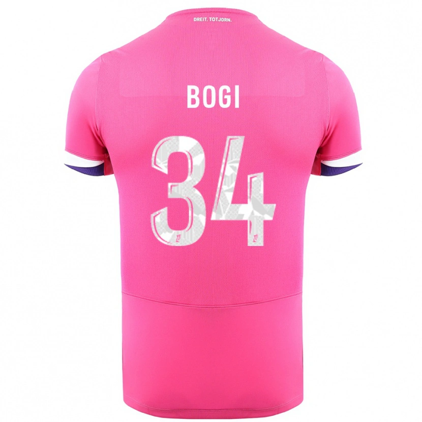 Danxen Pánské Fiona Bogi #34 Růžová Bílá Daleko Hráčské Dresy 2025/26 Dres