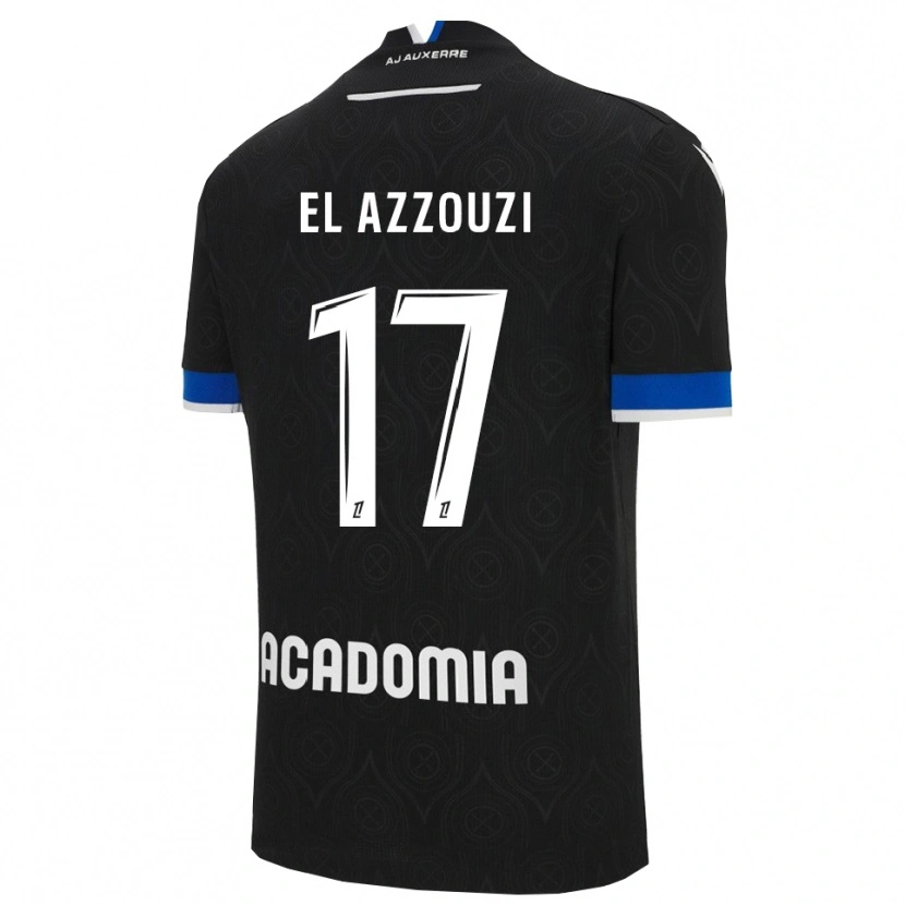 Danxen Pánské Oussama El Azzouzi #17 Černá Bílá Daleko Hráčské Dresy 2025/26 Dres