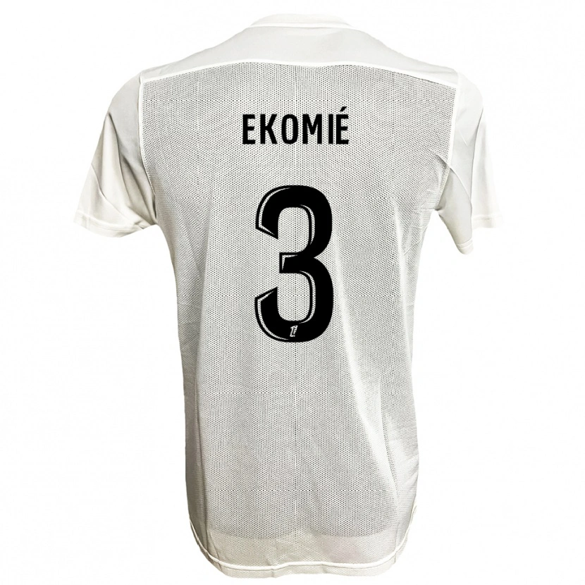 Danxen Pánské Jacques Ekomié #3 Černá Bílá Daleko Hráčské Dresy 2025/26 Dres