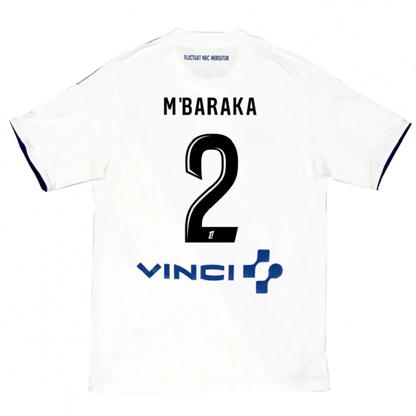 Danxen Pánské Abdallah M'baraka #2 Bílá Modrá Daleko Hráčské Dresy 2025/26 Dres