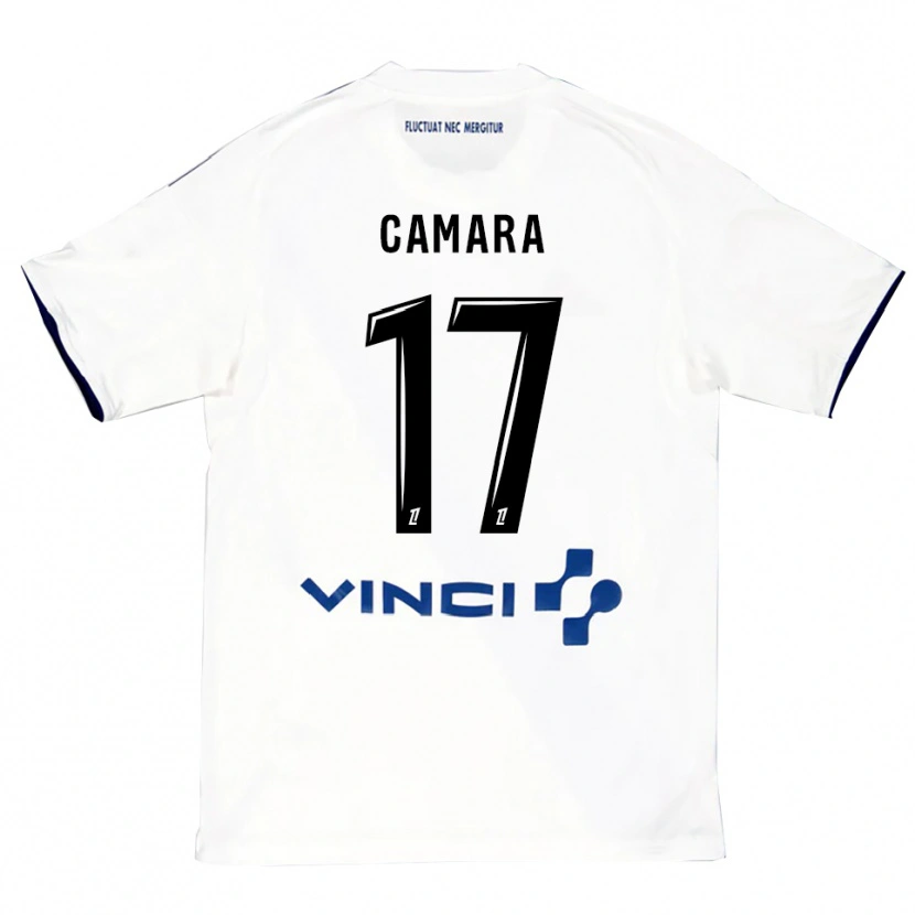 Danxen Pánské Adama Camara #17 Bílá Modrá Daleko Hráčské Dresy 2025/26 Dres