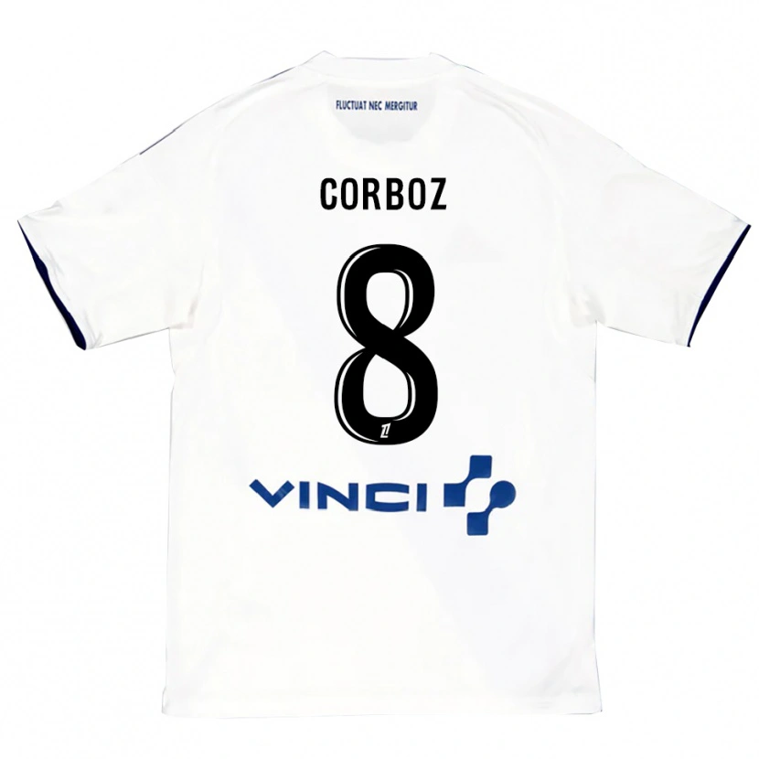 Danxen Pánské Daphné Corboz #8 Bílá Modrá Daleko Hráčské Dresy 2025/26 Dres