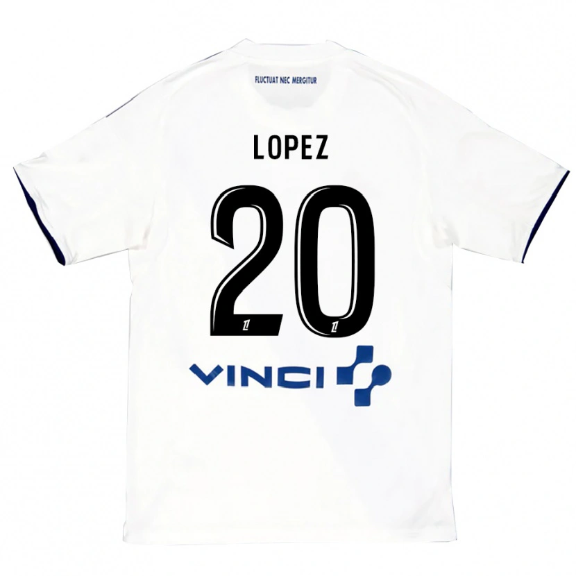 Danxen Pánské Julien Lopez #20 Bílá Modrá Daleko Hráčské Dresy 2025/26 Dres