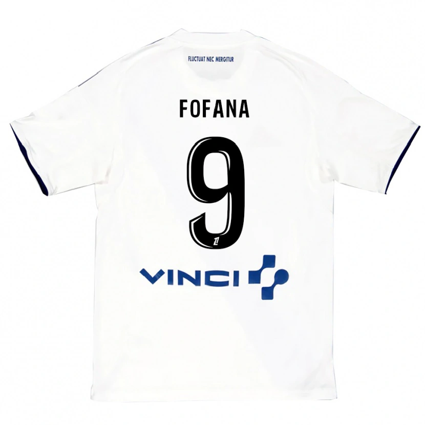 Danxen Pánské Kyliann Fofana #9 Bílá Modrá Daleko Hráčské Dresy 2025/26 Dres