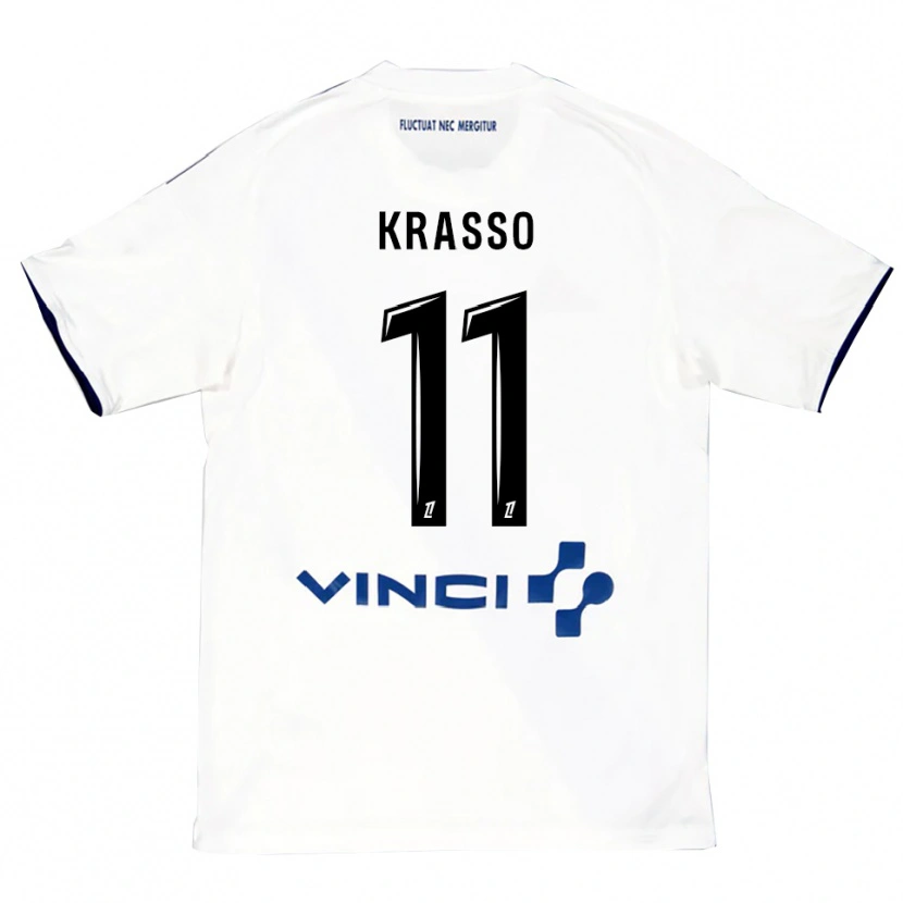 Danxen Pánské Jean-Philippe Krasso #11 Bílá Modrá Daleko Hráčské Dresy 2025/26 Dres