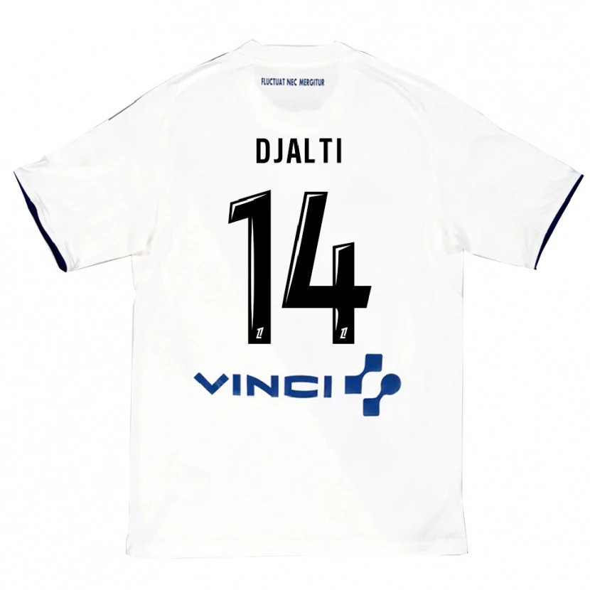Danxen Pánské Nadir Djalti #14 Bílá Modrá Daleko Hráčské Dresy 2025/26 Dres