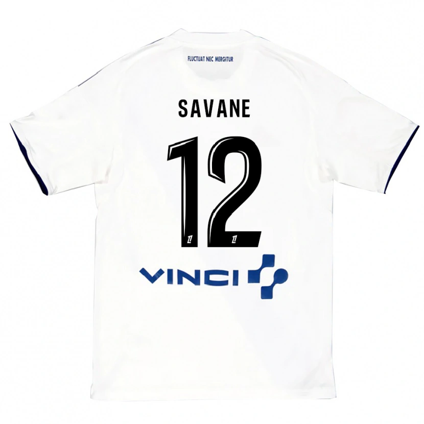 Danxen Pánské Mohamed Savane #12 Bílá Modrá Daleko Hráčské Dresy 2025/26 Dres