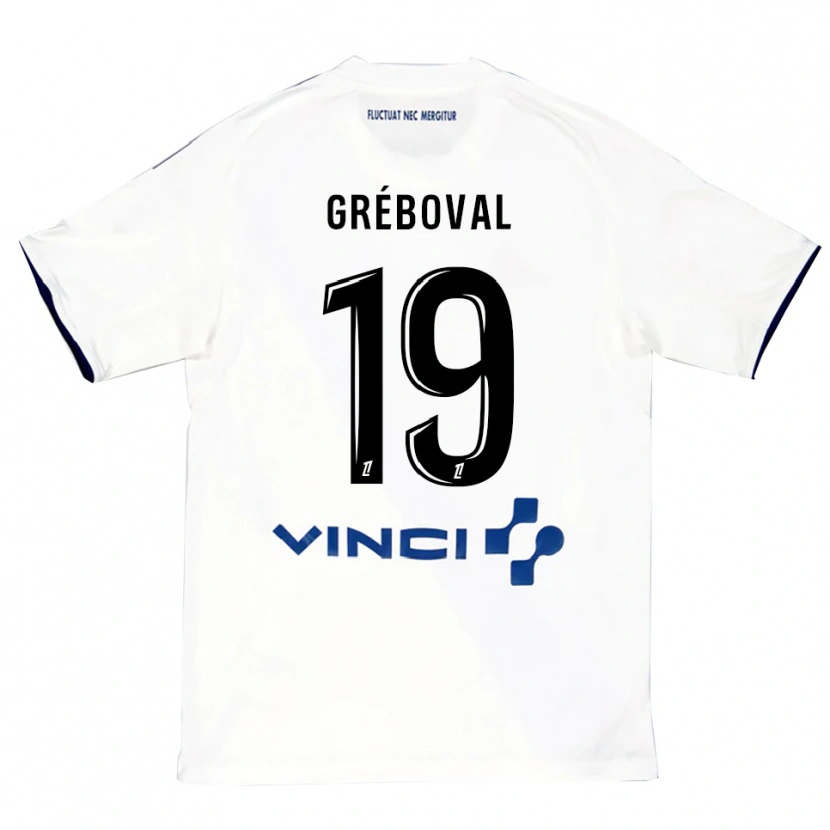 Danxen Pánské Théa Gréboval #19 Bílá Modrá Daleko Hráčské Dresy 2025/26 Dres
