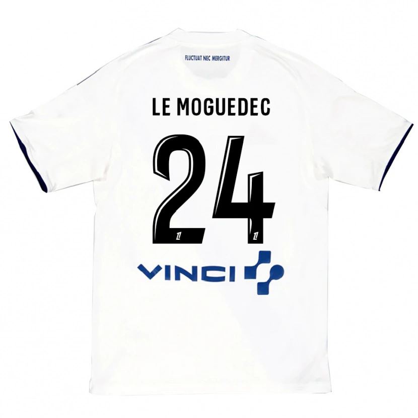 Danxen Pánské Anaële Le Moguedec #24 Bílá Modrá Daleko Hráčské Dresy 2025/26 Dres