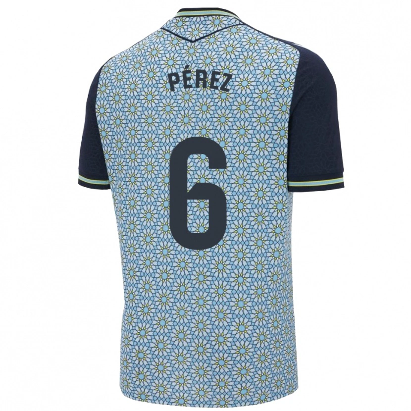 Danxen Pánské René Pérez #6 Modrá Tmavě Modrá Daleko Hráčské Dresy 2025/26 Dres