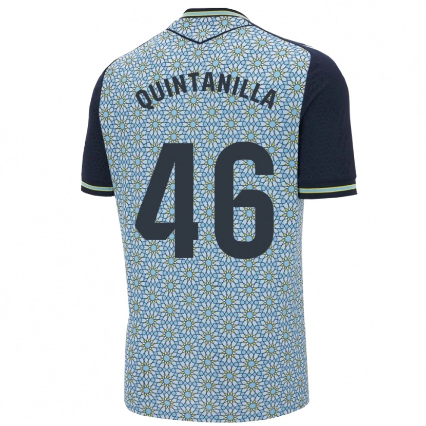 Danxen Pánské Rubén Quintanilla #46 Modrá Tmavě Modrá Daleko Hráčské Dresy 2025/26 Dres